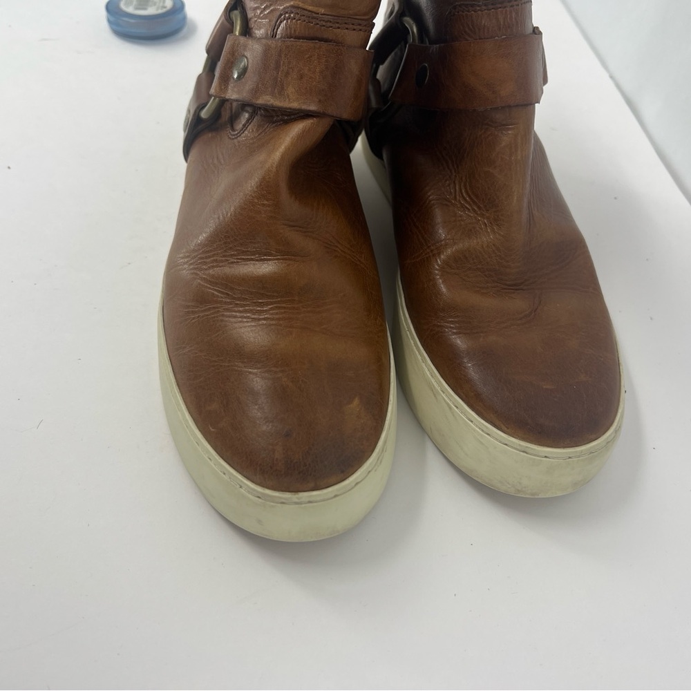 Frye Tan Leather booties - please read - Picture 4 of 15